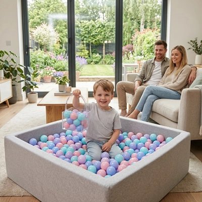 Balle piscine a balle enfant maman papa assit
