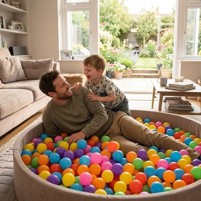 Balle piscine a balle multicolore enfant papa