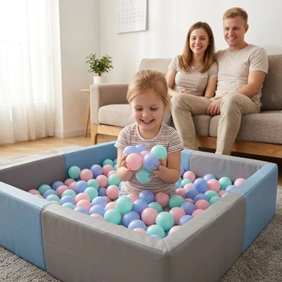Balle piscine a balle papa maman enfant