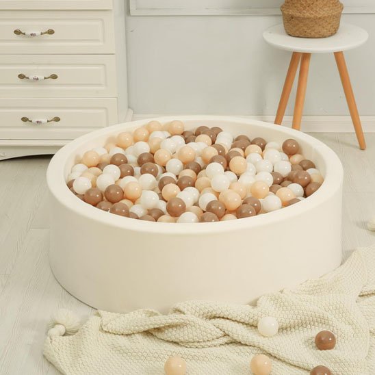 Balle piscine a balle rose brune beige