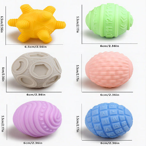 balle sensorielle bébé multicolore dimensions