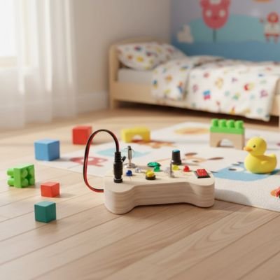 Busy board dans la chambre d'enfant
