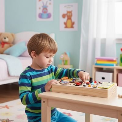 Busy board  enfant attentif