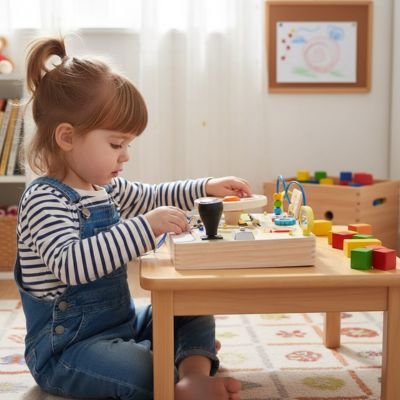 Busy board enfant joue