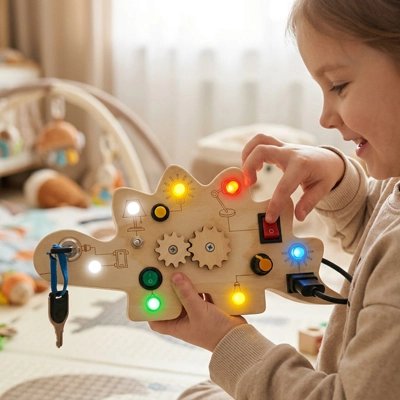 Busy board jouet avec enfant