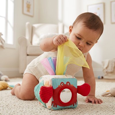 Cube d'activité bébé crabe rouge enfant joyeux