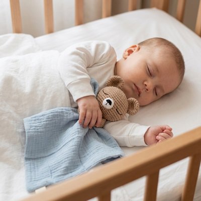 Doudou bebe bleu enfant dodo