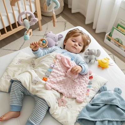 Doudou bebe enfant joyeux