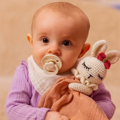 Doudou bebe fillette avec lapin