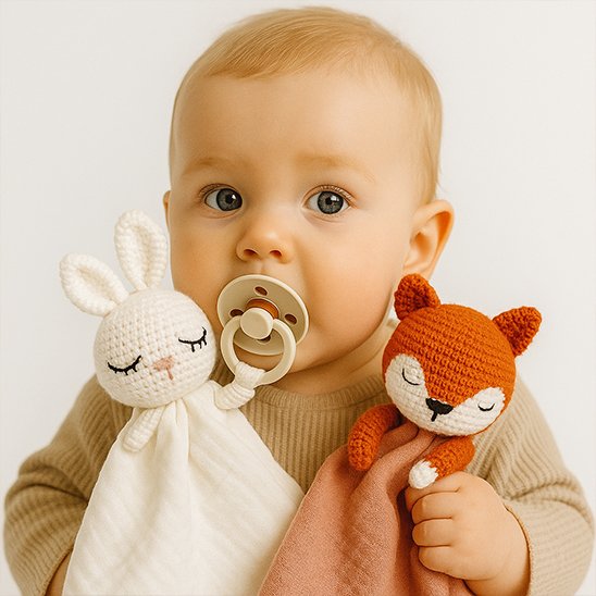 Doudou bebe lapin renard