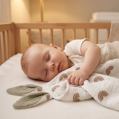 Doudou beige avec bébé