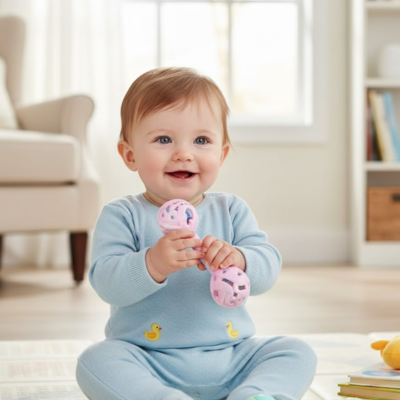 hochet bébé | Musical Double Tête Petit
