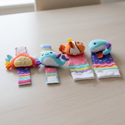 Hochet bebe chaussettes bébé