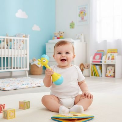 Hochet bébé content bébé hochet