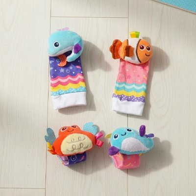 Hochet bebe crabe poisson dauphin