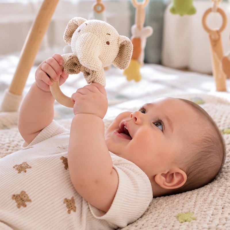 Hochet bébé éléphant enfant regrade