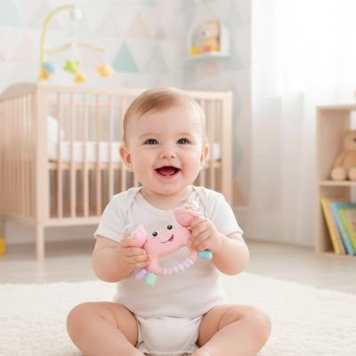 Hochet bébé hochet rose bébé