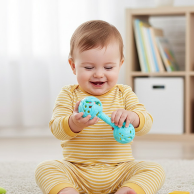 hochet bébé | Musical Double Tête Petit