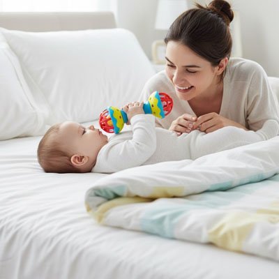 Hochet bebe maman avec bebe