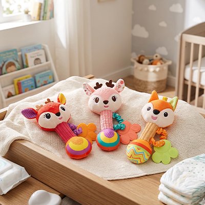 Hochet bebe multicolore