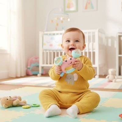Hochet bébé rose hochet vert bébé