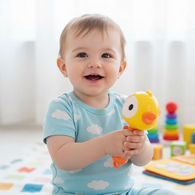 Hochet poussin bebe 