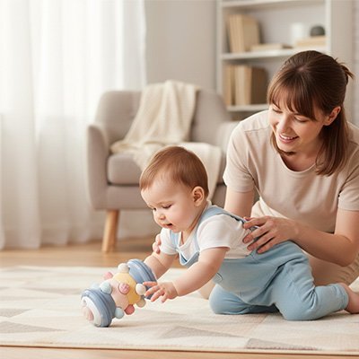 Jouet bebe 1 an avec maman