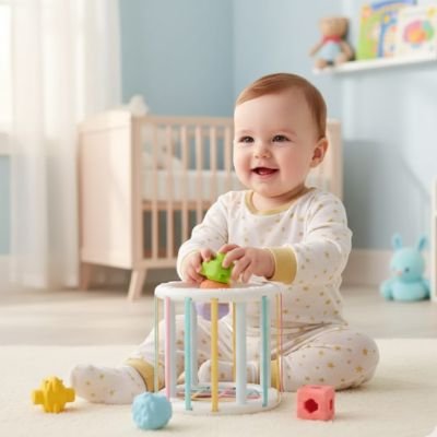 Jouet bebe 6 mois rond avec bébé
