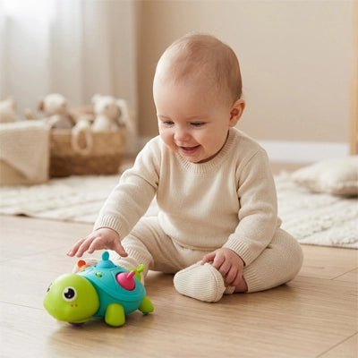 jouet bébé assit avec tortue