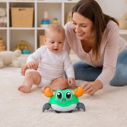 Jouet bebe crabe vert bébé et s'amusent