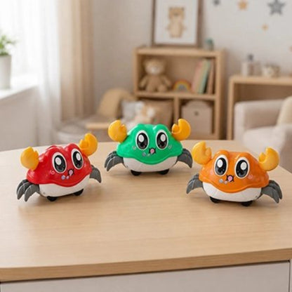 Jouet bébé crabe vert orange rouge