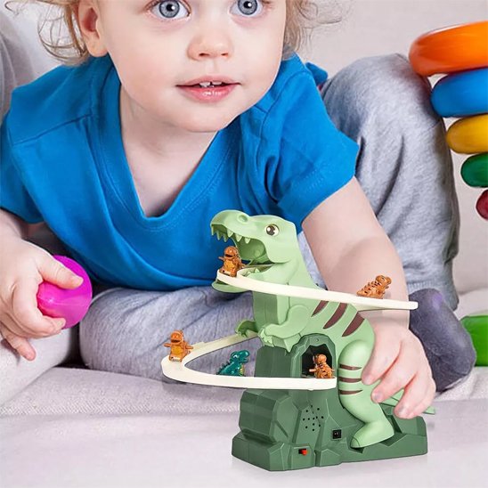 Jouet bébé dino avec fillette
