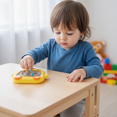 Jouet bebe jaune avec enfant