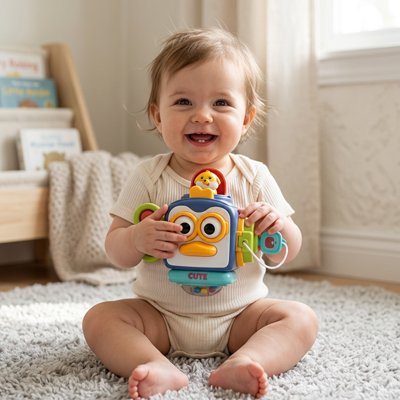 Jouet bebe sourit