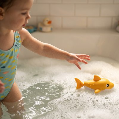 Jouet de bain​ dauphin jaune enfant bain moussant