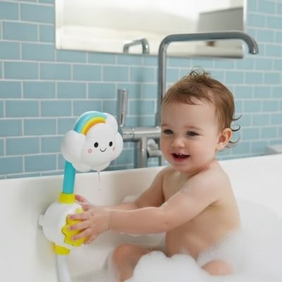 Jouet de bain​ enfant joue avec jouet arc-en-ciel