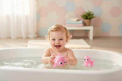 jouet de bain poisson rose