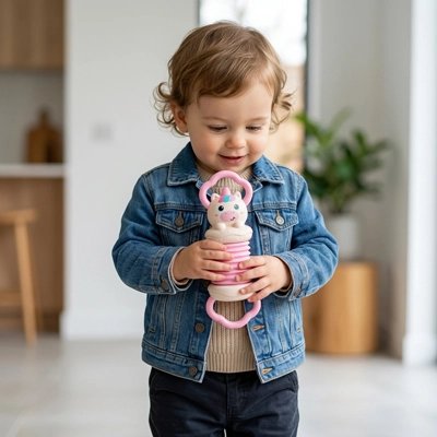 Jouet musical bebe rose enfant joyeux