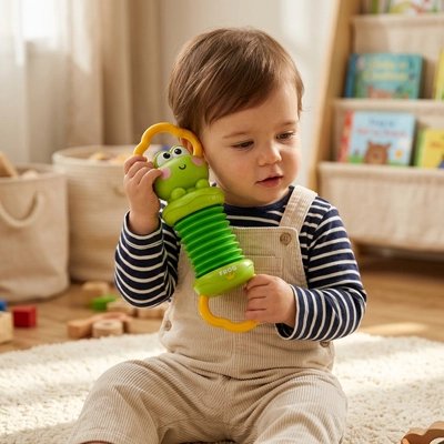 Jouet musical bebe vert et enfant