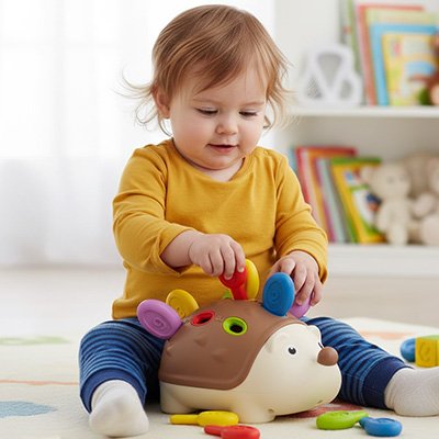 Jouet pour bebe 18 mois hérissons avec enfant