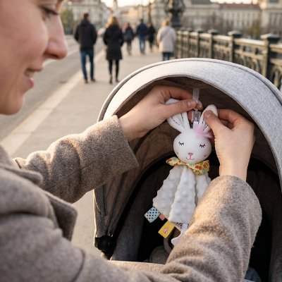Lapin doudou maman avec bébé