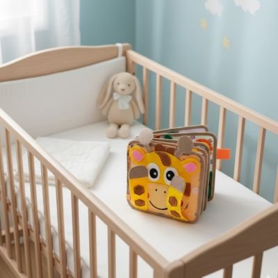 Livre bebe en tissus girafe