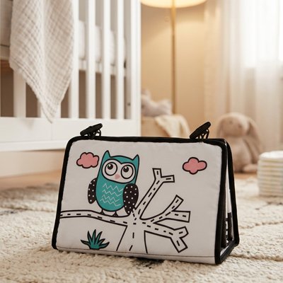 Livre bebe en tissus hibou