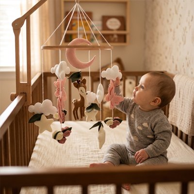 Mobile bébé joue avec 