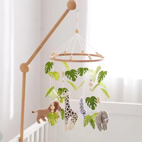 mobile bébé lion zèbre installer