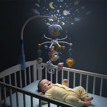 mobile bébé nuit étoilée contemple enfant