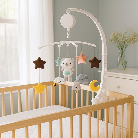 mobile bebe ourson blanc