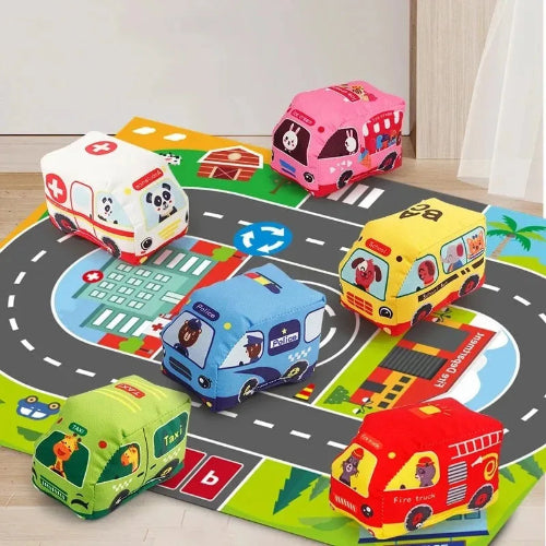petite voiture jouet avec six autos