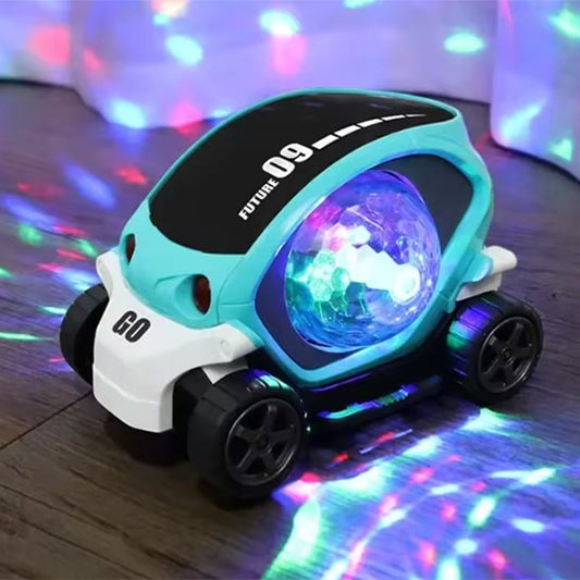 Petite voiture jouet bleu lumineux