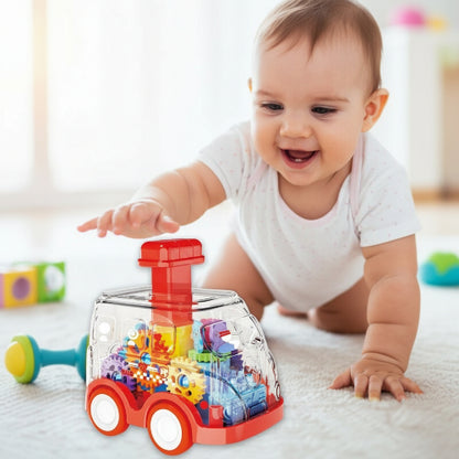 petite voiture jouet rouge avec bébé